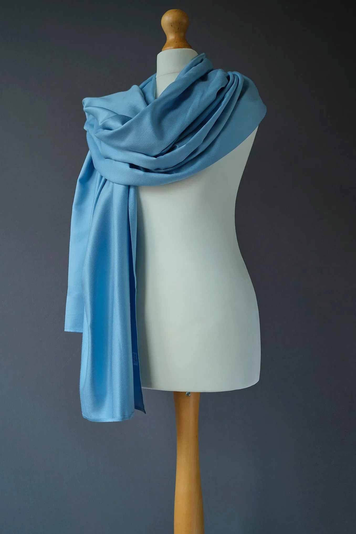 Mulberry Silk Wrap - Andaman Blue sold by The Ethical Silk Company