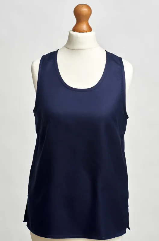 Mulberry Silk Top - Midnight Navy sold by The Ethical Silk Company