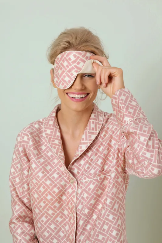 Mulberry Silk Eye Mask - OOty Blush sold by The Ethical Silk Company