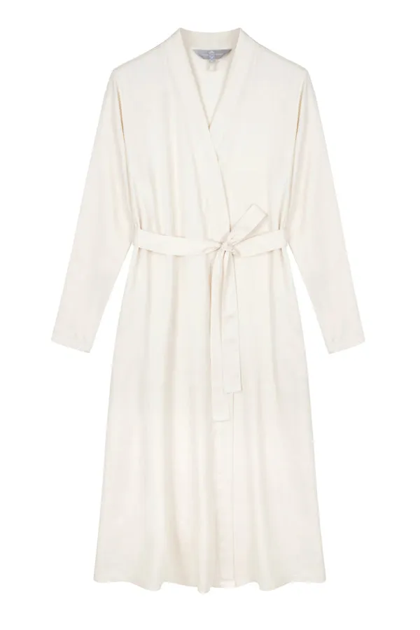 Mulberry Silk Robe - Ivory Natural sold by The Ethical Silk Company product image thumbnail 3