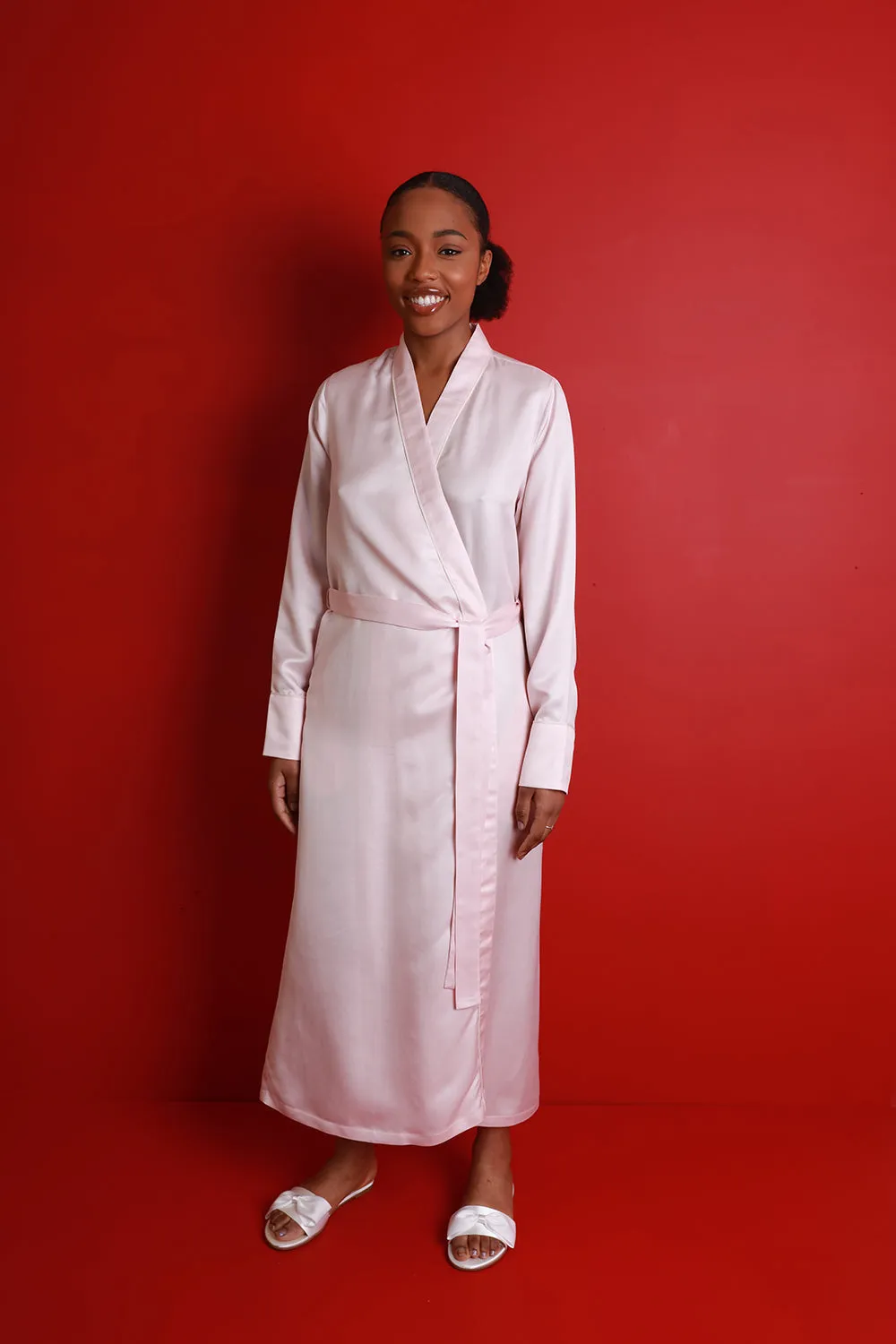 Mulberry Silk Robe - Chennai Pink sold by The Ethical Silk Company