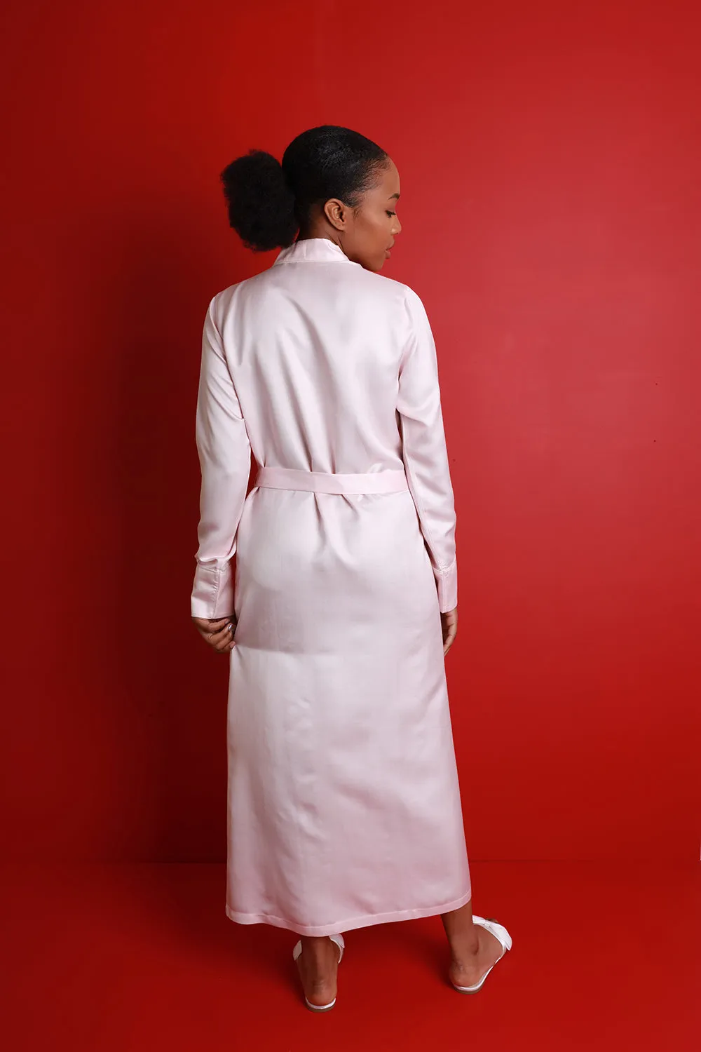 Mulberry Silk Robe - Chennai Pink sold by The Ethical Silk Company product image thumbnail 2