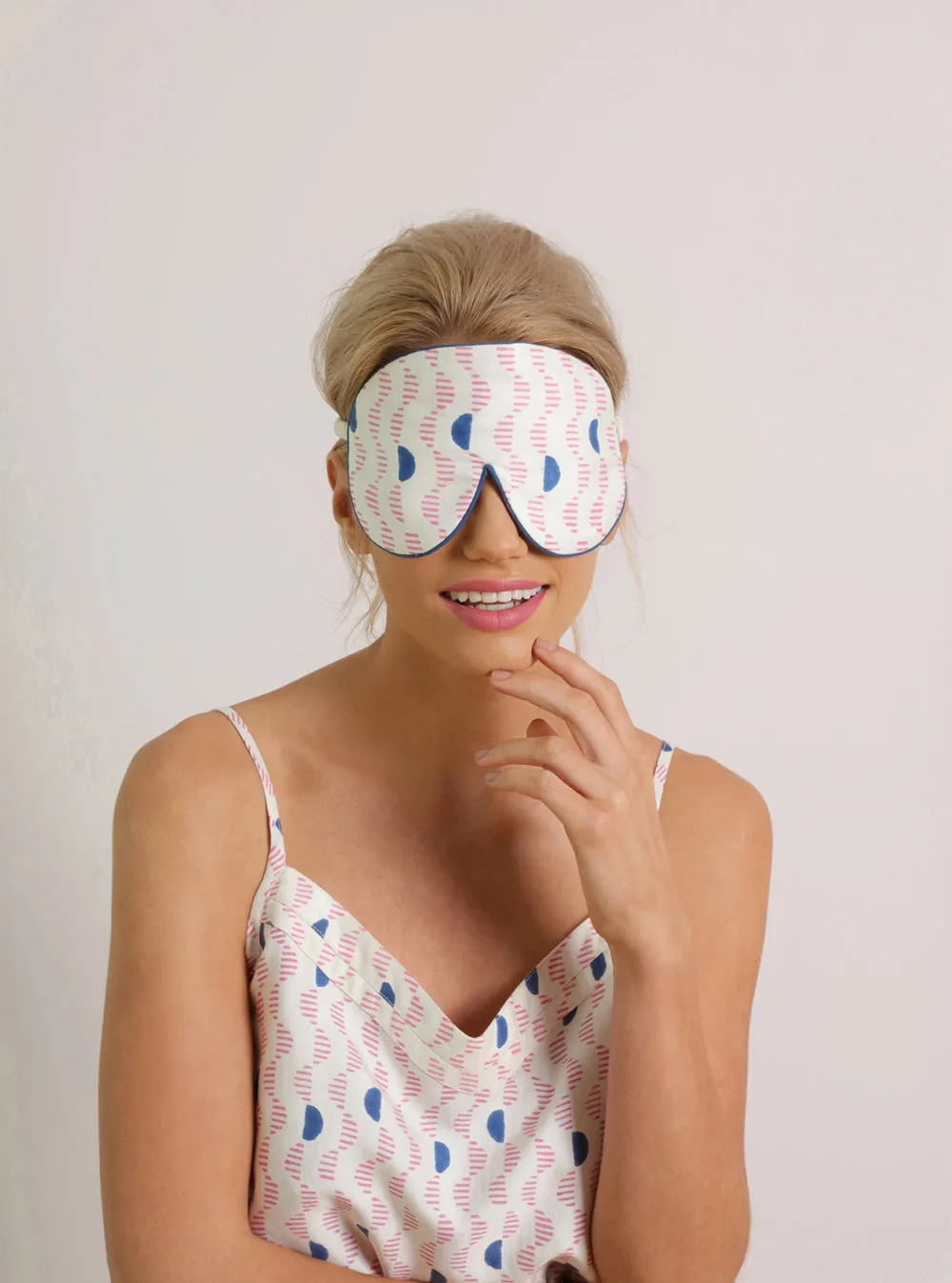 Mulberry Silk Eye Mask - Kochi Pink sold by The Ethical Silk Company