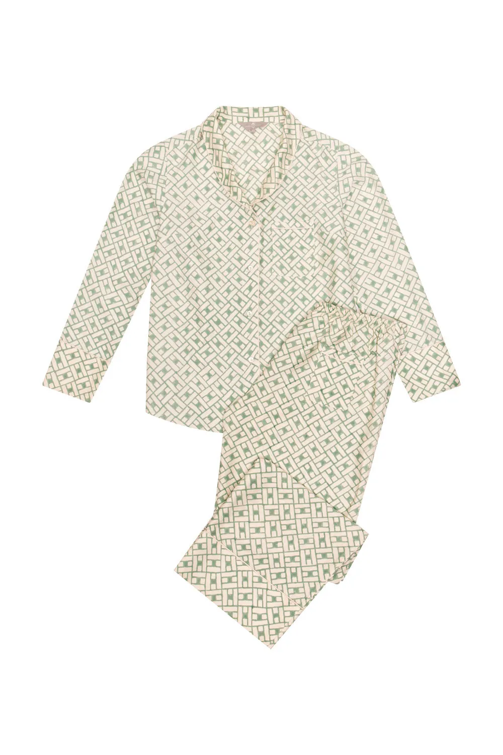 Mulberry Silk Pyjamas - Leh Sage sold by The Ethical Silk Company product image thumbnail 2
