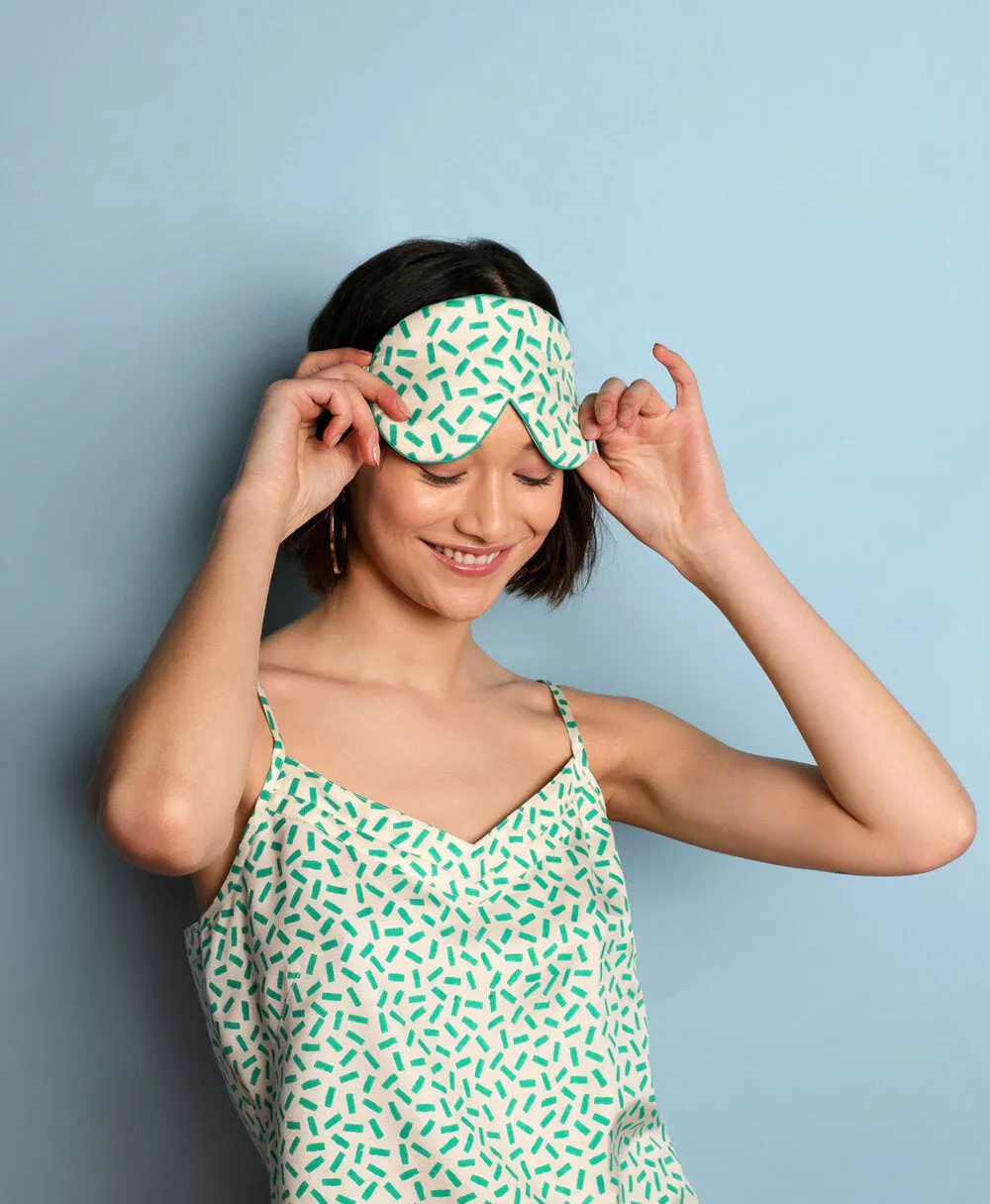Mulberry Silk Eye Mask - Andaman Green sold by The Ethical Silk Company