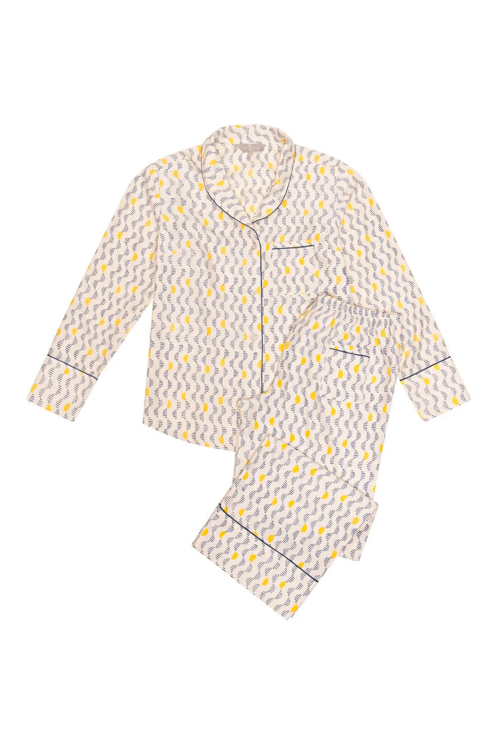 Mulberry Silk Pyjamas - Kochi Blue sold by The Ethical Silk Company product image thumbnail 3