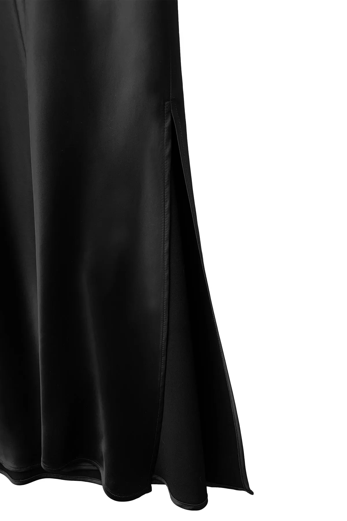 Leah Easy Satin Maxi Slip Dress - Black sold by Baacal product image thumbnail 3