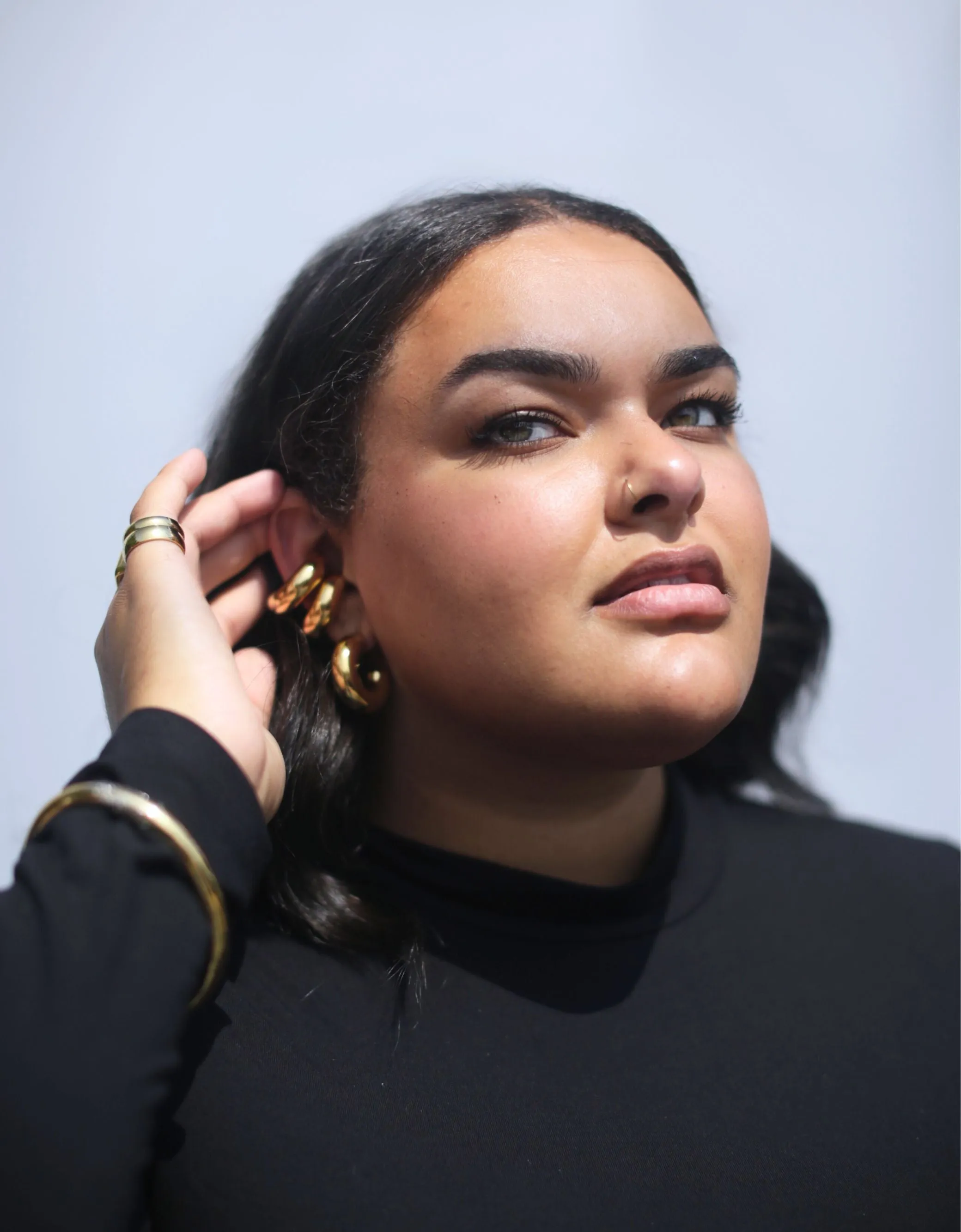 Large Chunky Ear Cuff- Gold sold by Baacal product image thumbnail 3