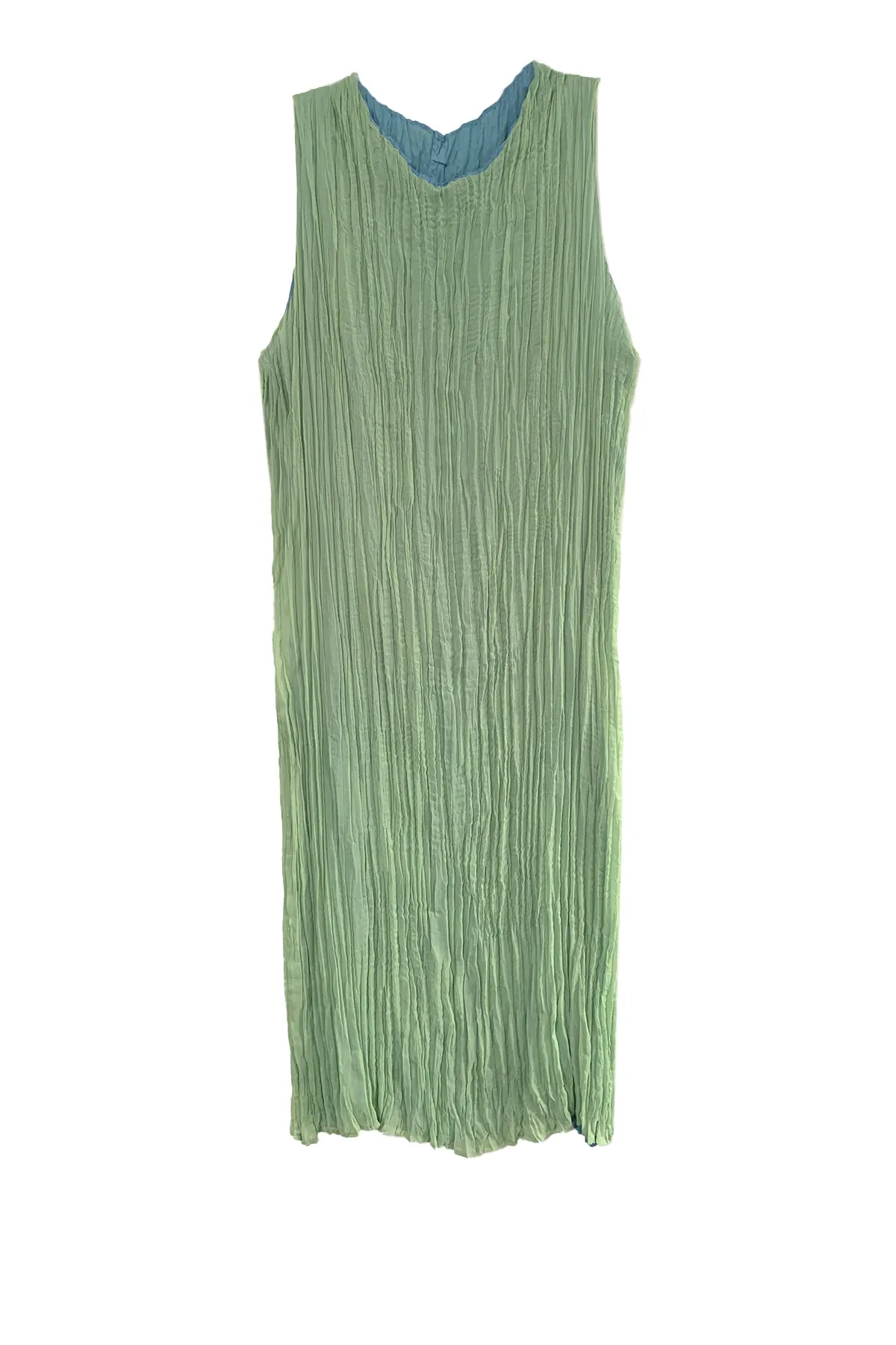 Jaya Pleated Dress- Reversible Blue Green sold by Baacal product image thumbnail 5