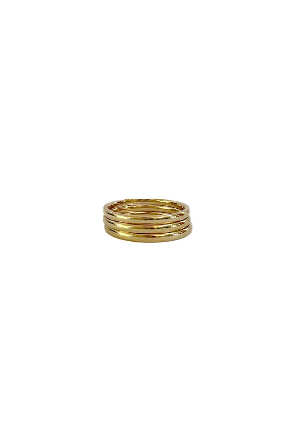 Thin Gold Ring Stack Set sold by Baacal