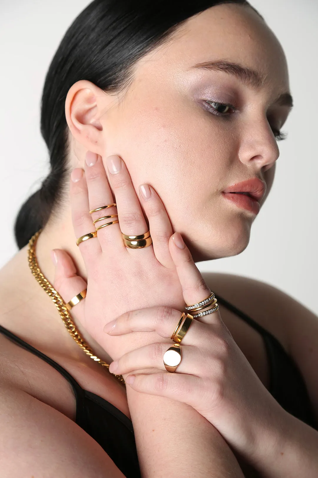 Thin Gold Ring Stack Set sold by Baacal product image thumbnail 3