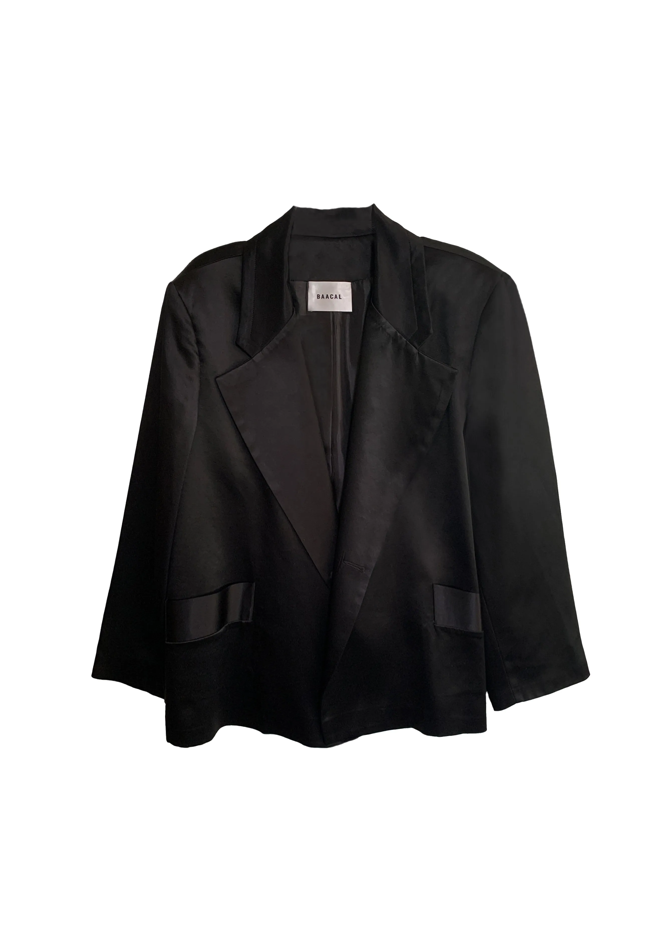The Lexi Satin Blazer - Black sold by Baacal