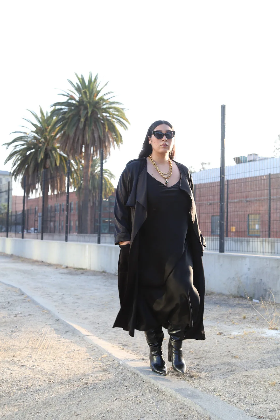 Vintage Disco Bias Slip Dress in Black sold by Baacal product image thumbnail 4