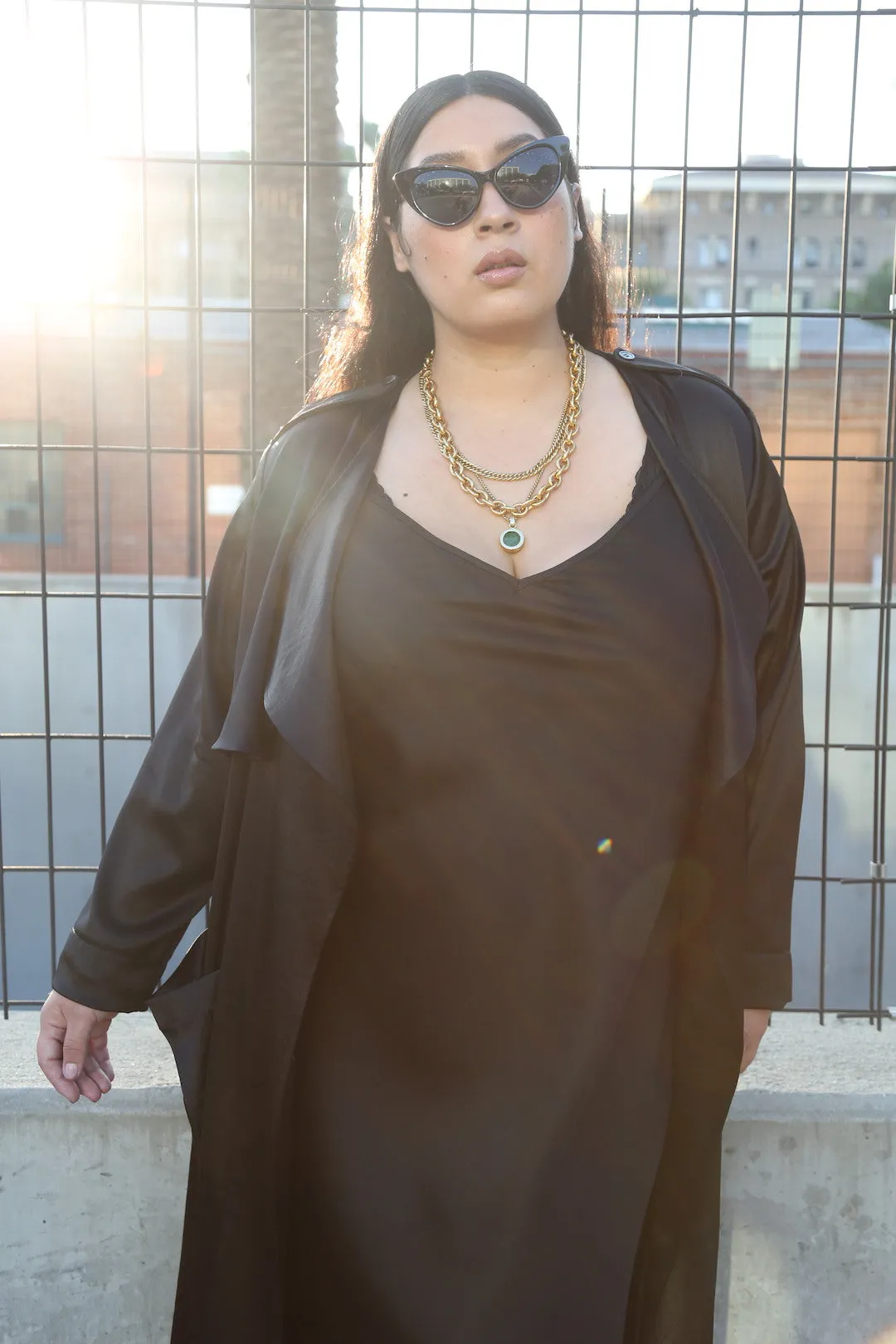 Vintage Disco Bias Slip Dress in Black sold by Baacal product image thumbnail 5