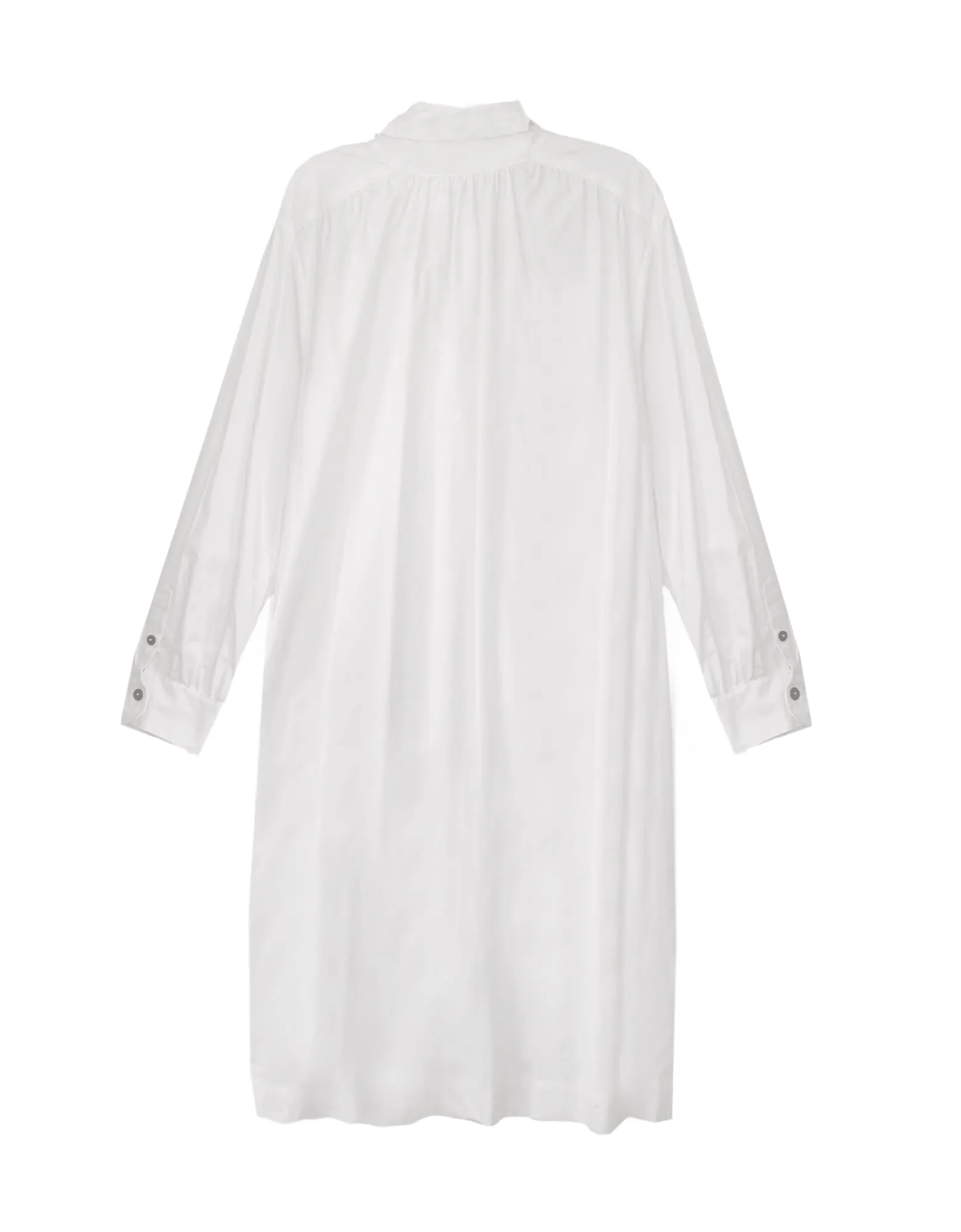 The Marion Cotton Poplin Tie Neck Dress- White sold by Baacal product image thumbnail 4