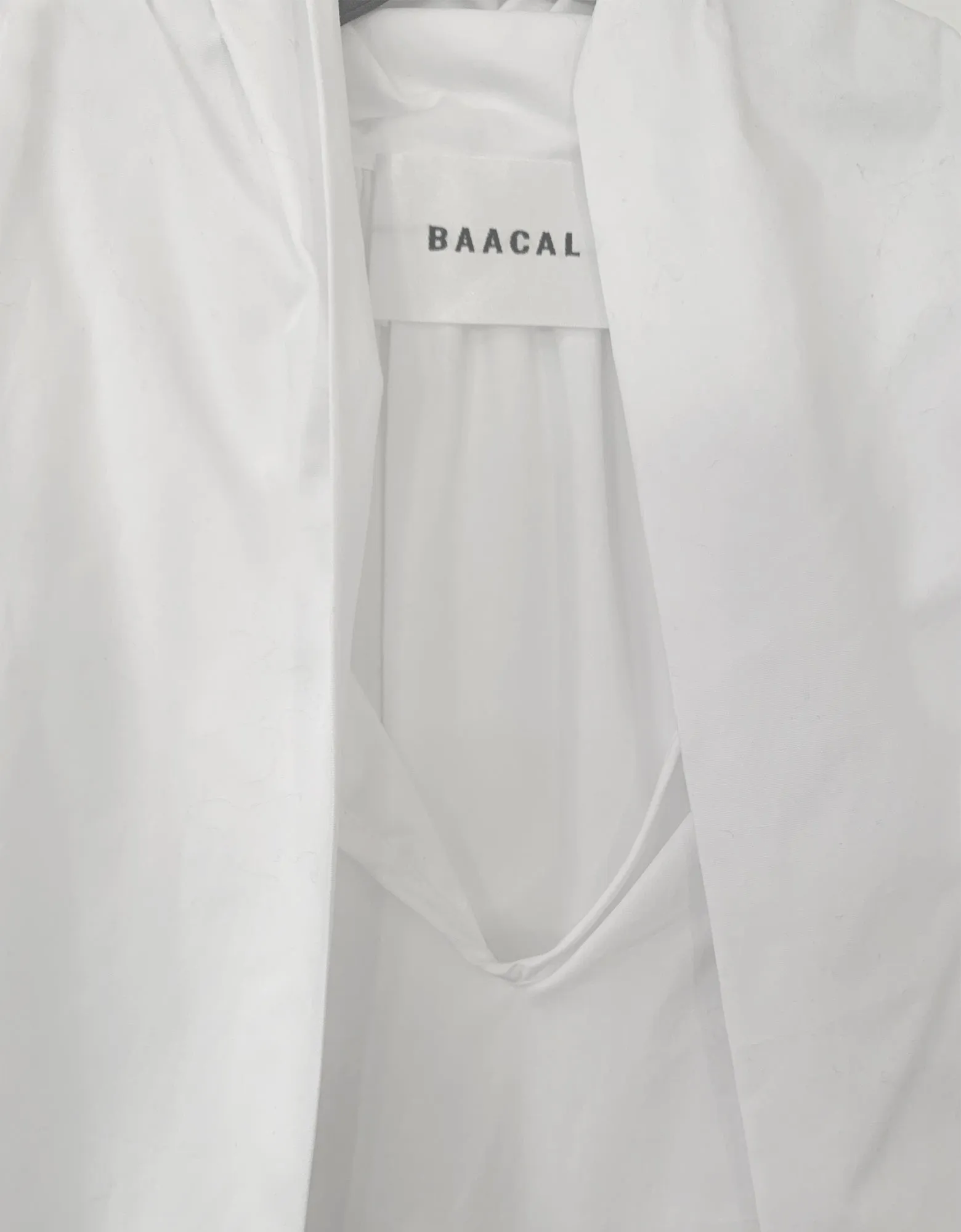 The Marion Cotton Poplin Tie Neck Dress- White sold by Baacal product image thumbnail 5