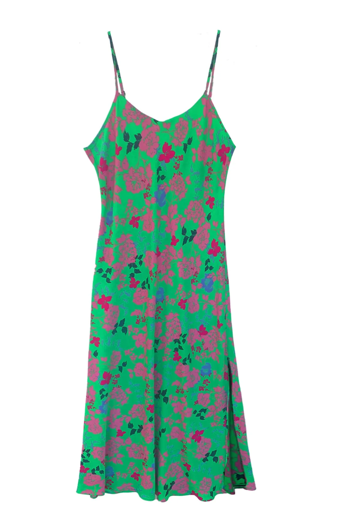 Leah Maxi Slip Dress- Green Garden Print sold by Baacal