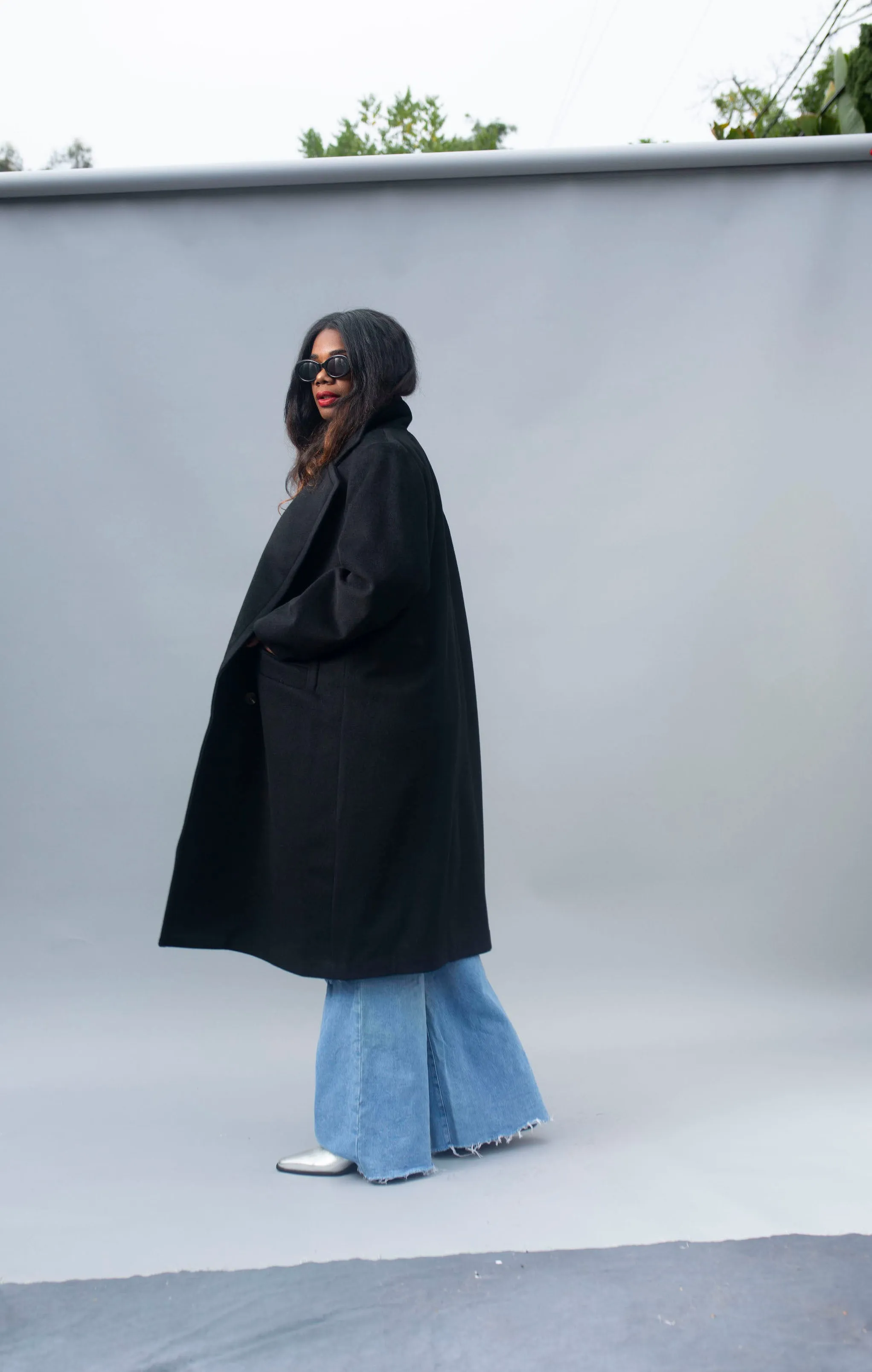 Double Breasted Car Coat - Black sold by Baacal product image thumbnail 4