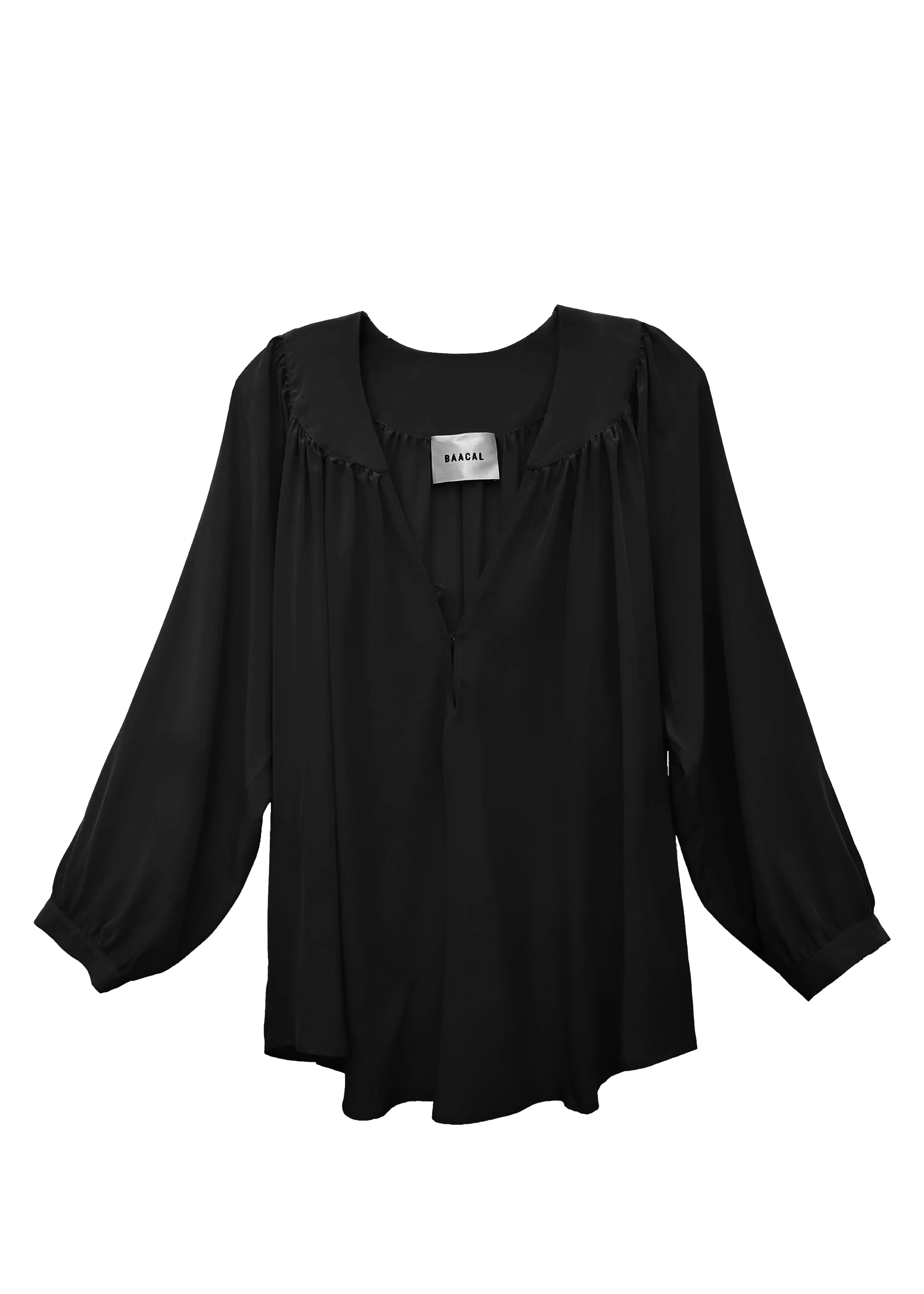 Stevie Blouse - Black Silk sold by Baacal