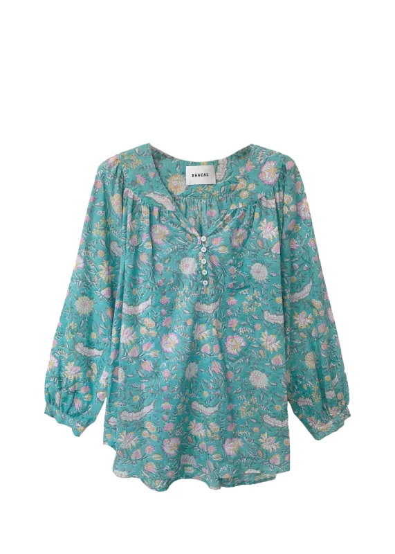 Carly Blouse- Aqua sold by Baacal