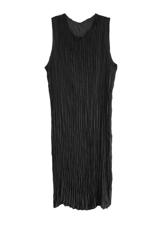Jaya Pleated Dress- Black sold by Baacal