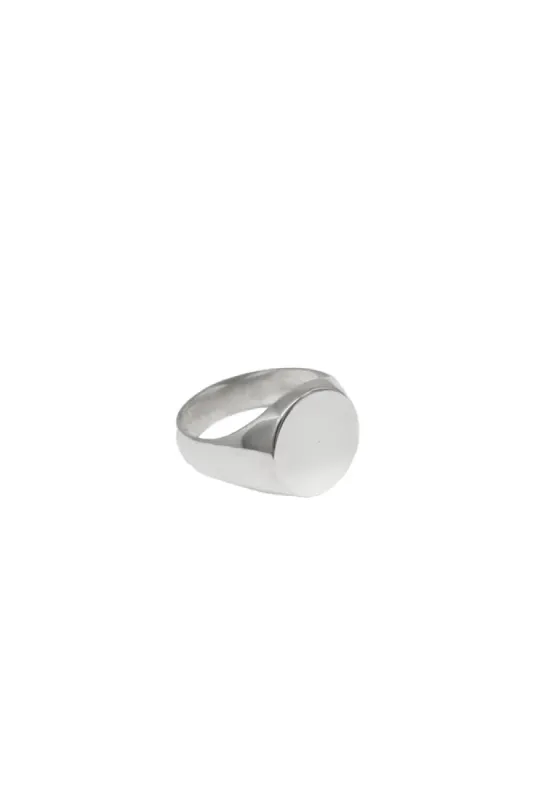 Signet Ring- Circle Silver sold by Baacal