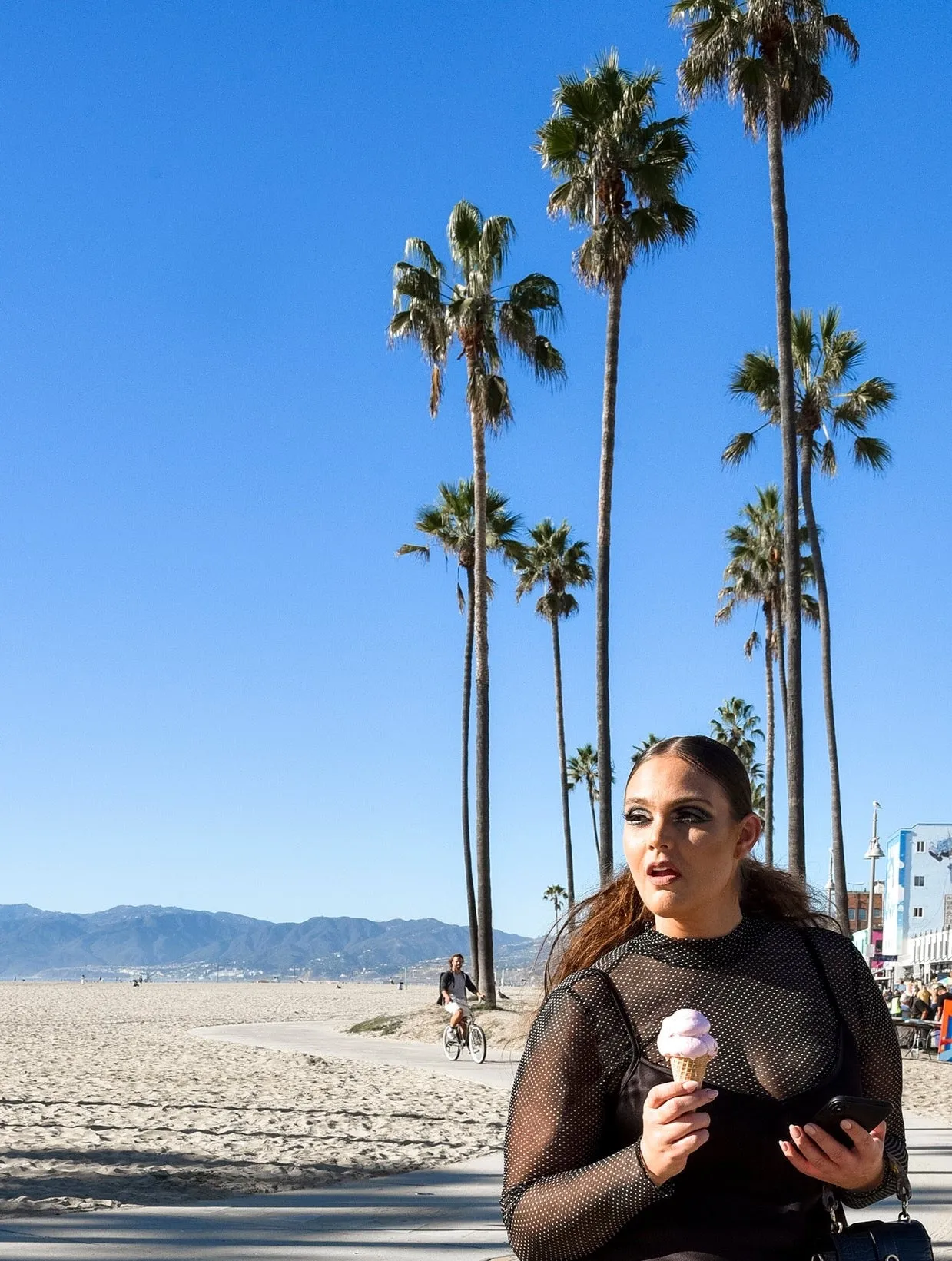 Pin Dot Mesh Top - Black/White sold by Baacal product image thumbnail 2