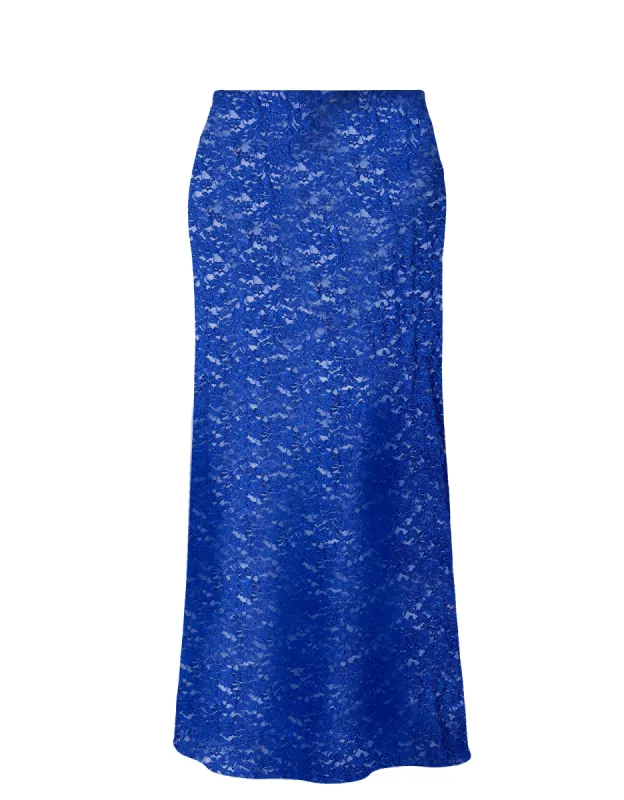 Gianna Stretch Lace Mermaid Maxi Skirt - Cobalt sold by Baacal
