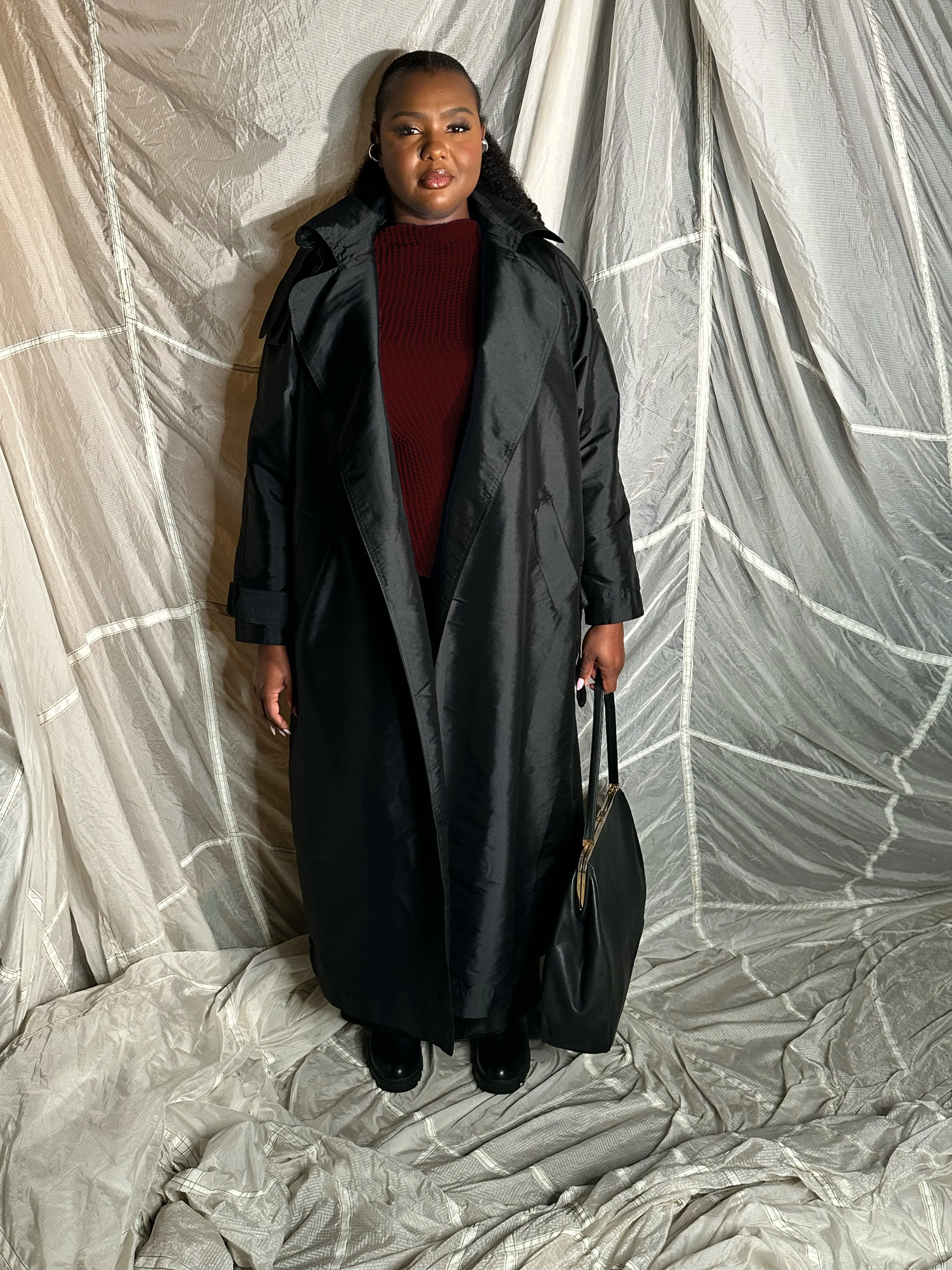 Ingrid Pleated Mock Neck Top- Burgundy sold by Baacal product image thumbnail 2