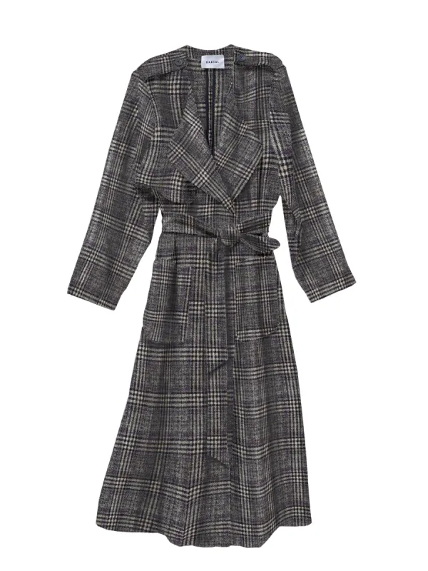Ele Soft Trench - Brushed Plaid with Plum - BAACALxBECCA sold by Baacal