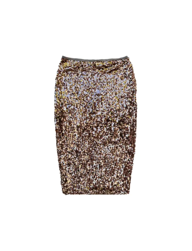 Kaya Midi Sequin Skirt - Rose Gold sold by Baacal