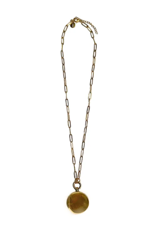 Paperclip Layering Charm Necklace - Gold sold by Baacal