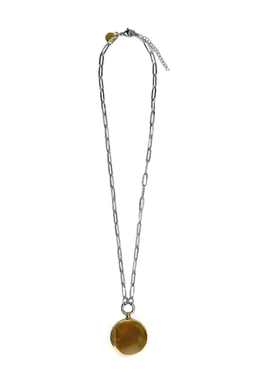 Paperclip Layering Charm Necklace - Silver sold by Baacal