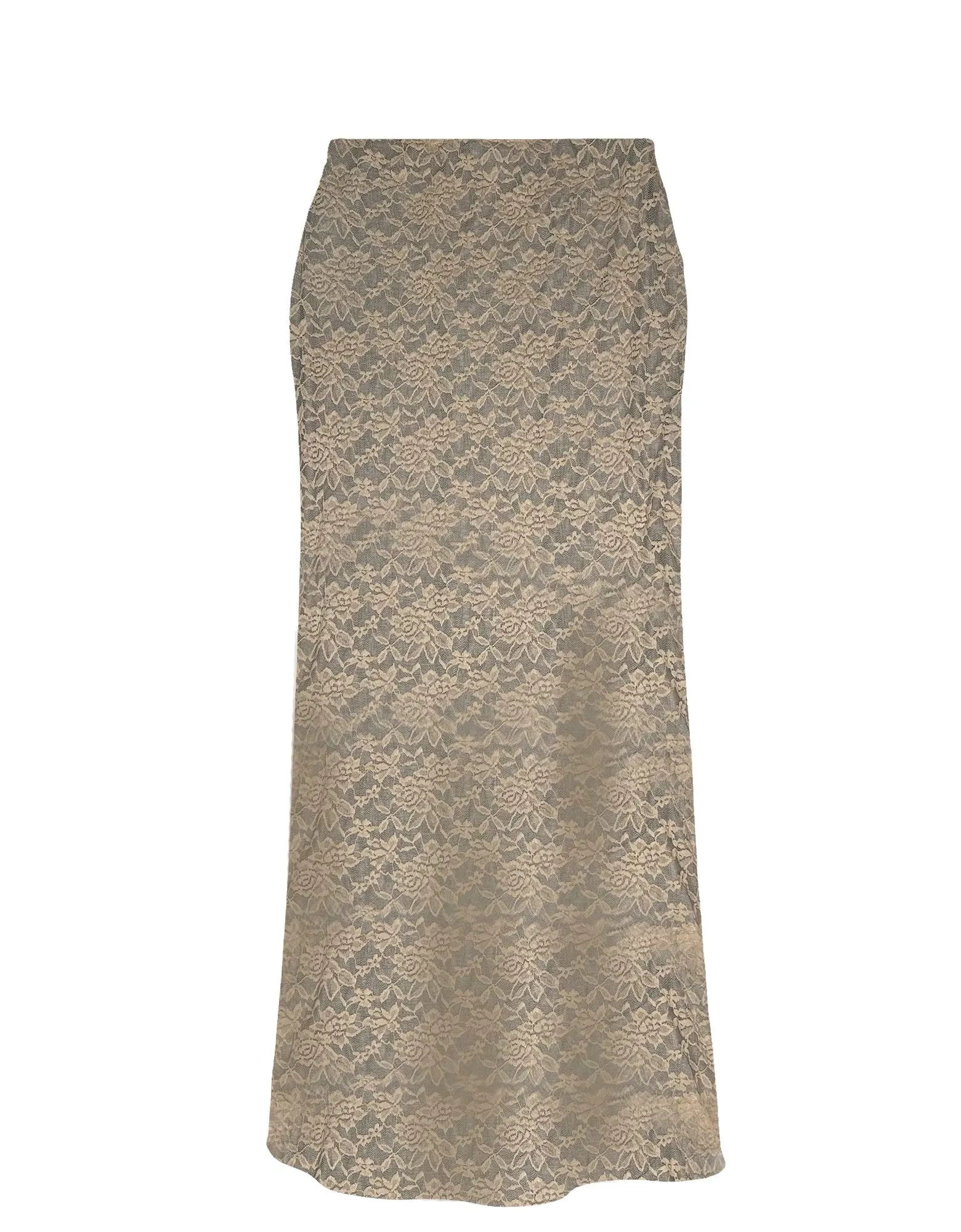 Stretch Lace Turtleneck & Skirt Set - Cream sold by Baacal product image thumbnail 3