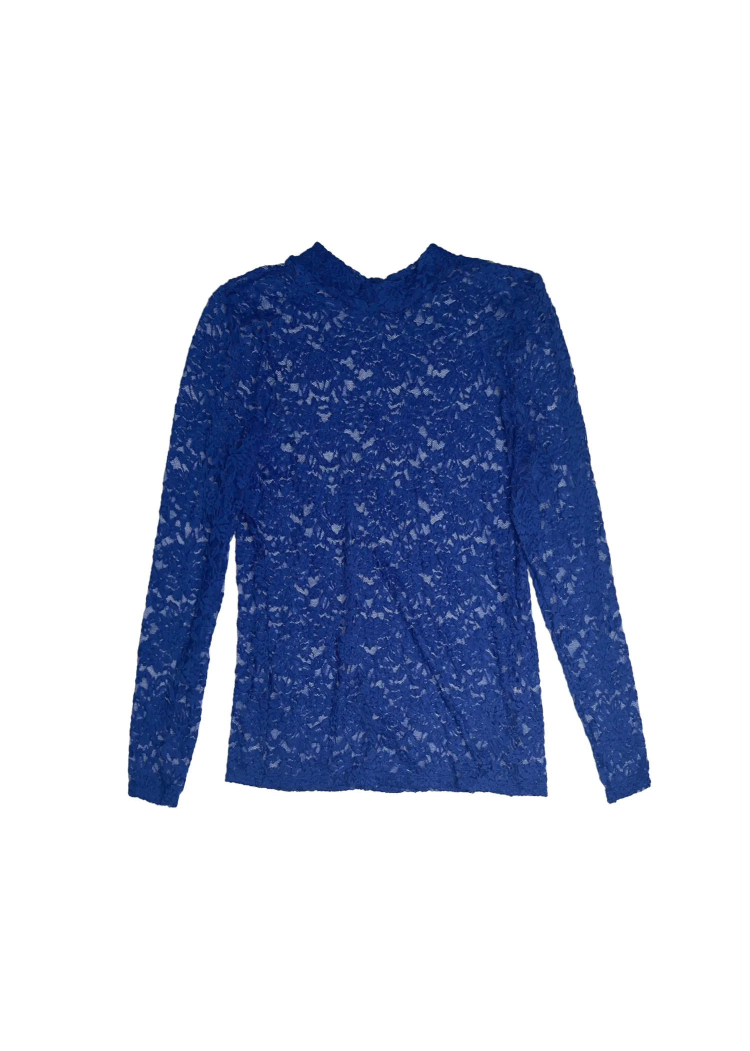 Stretch Lace Turtleneck & Skirt Set- Cobalt sold by Baacal product image thumbnail 2