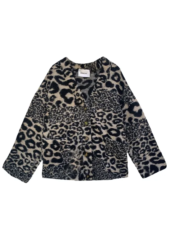 Avril Sweater- Black Cream Leopard sold by Baacal