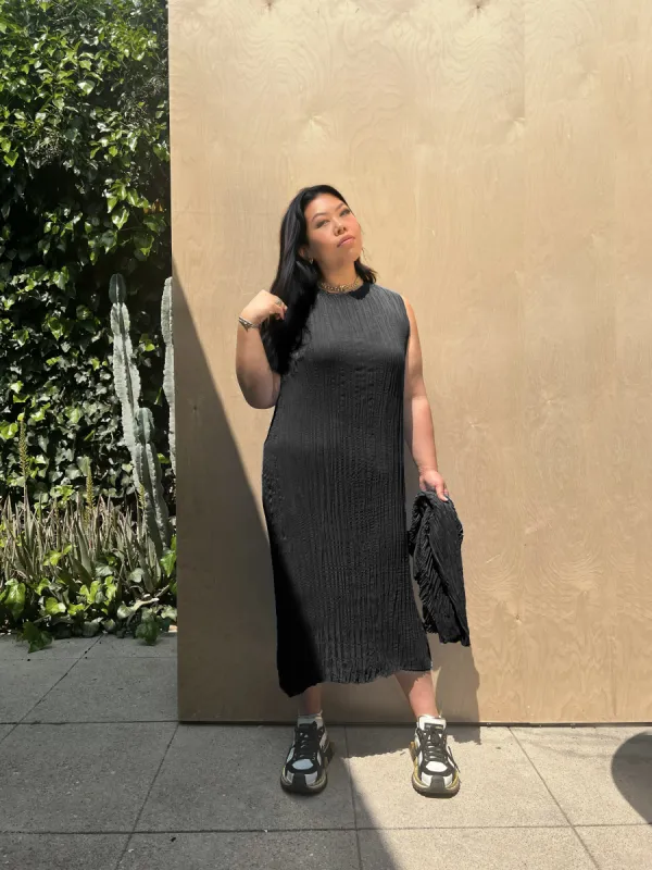 Pleated Maya and Jaya set- Black sold by Baacal