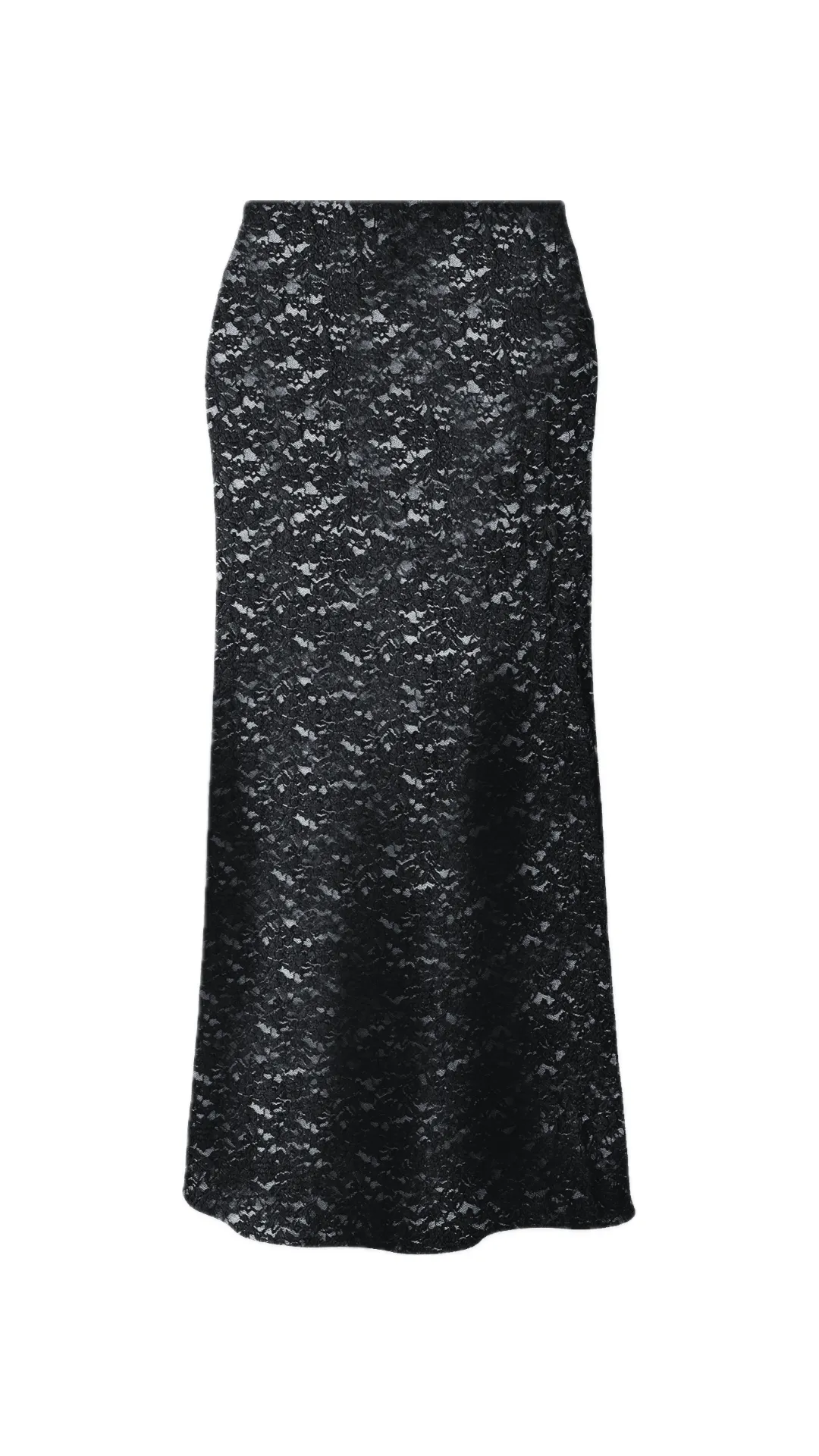 Stretch Lace V-Neck Top & Skirt Set- Black sold by Baacal product image thumbnail 3