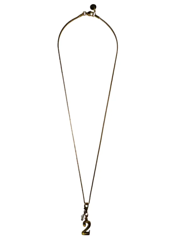 Number Charm Necklace - Gold sold by Baacal