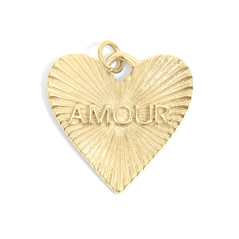 Petite AMOUR heart Necklace - Gold (EXCLUDED FROM SITEWIDE SALE) sold by Baacal