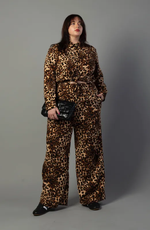 Riley & Quinn Pajama Style Co-Ordinated Set Leopard sold by Baacal