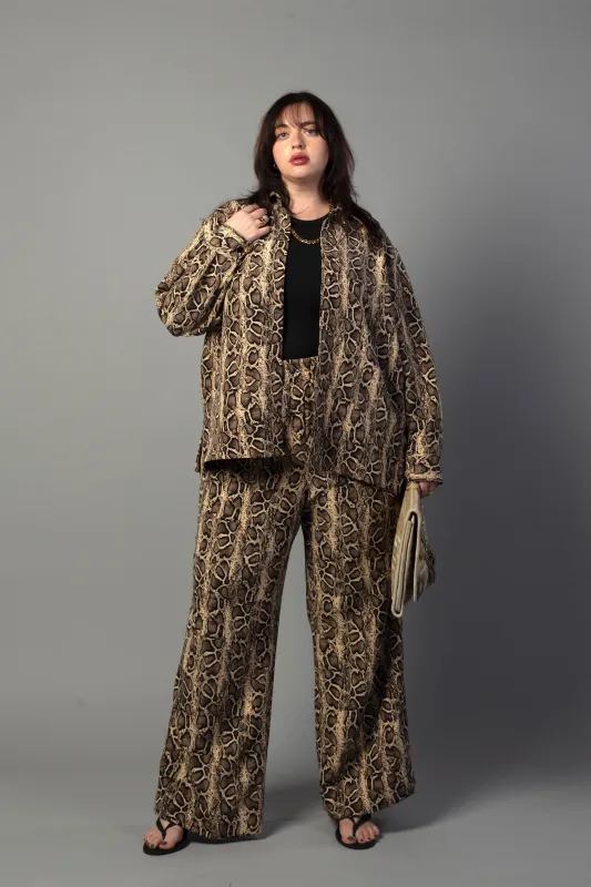 Riley & Quinn Pajama Style Co-Ordinated Set Python sold by Baacal