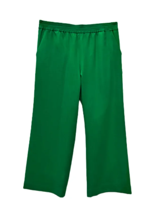 Riley Wide Pajama Style Pant- Green sold by Baacal