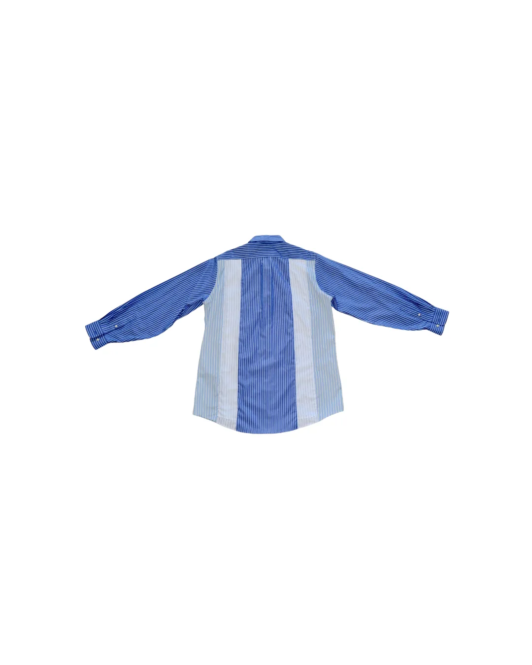 The Vintage Point - Oversized Button Down Shirt - Pinstripe Multi Blue sold by Baacal product image thumbnail 3