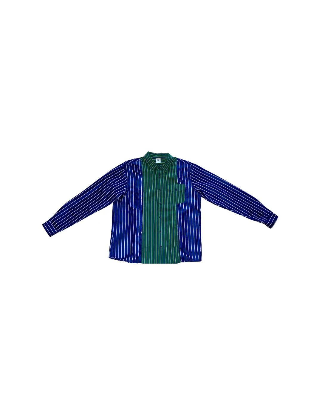 The Vintage Point - Oversized Button Down Shirt - Green/ Blue sold by Baacal product image thumbnail 2