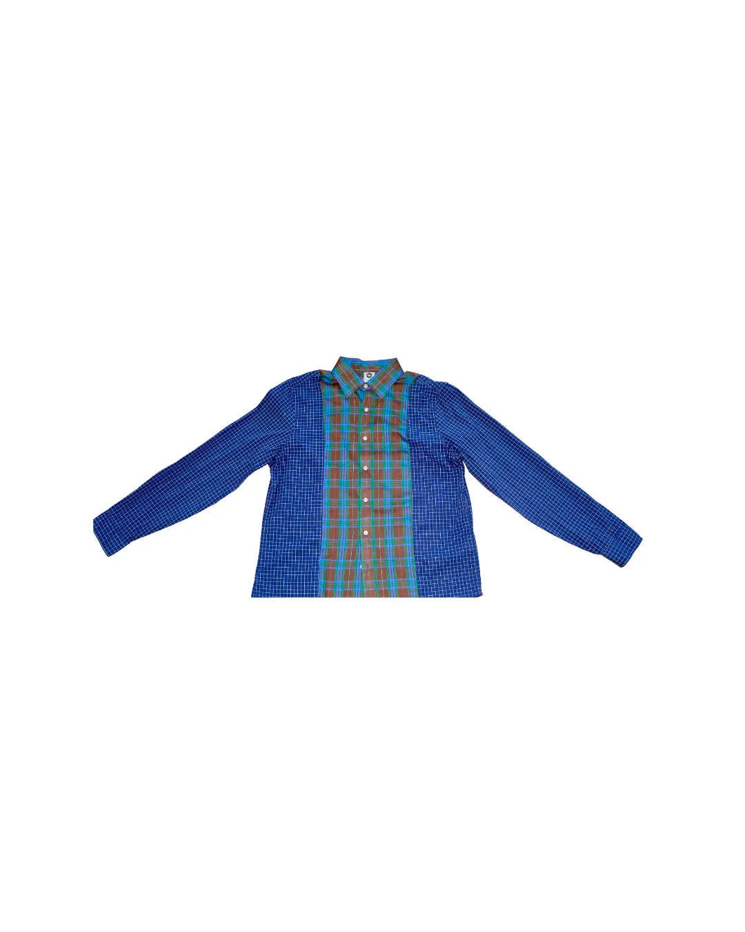 The Vintage Point - Oversized Button Down Shirt - Navy /Teal sold by Baacal product image thumbnail 2