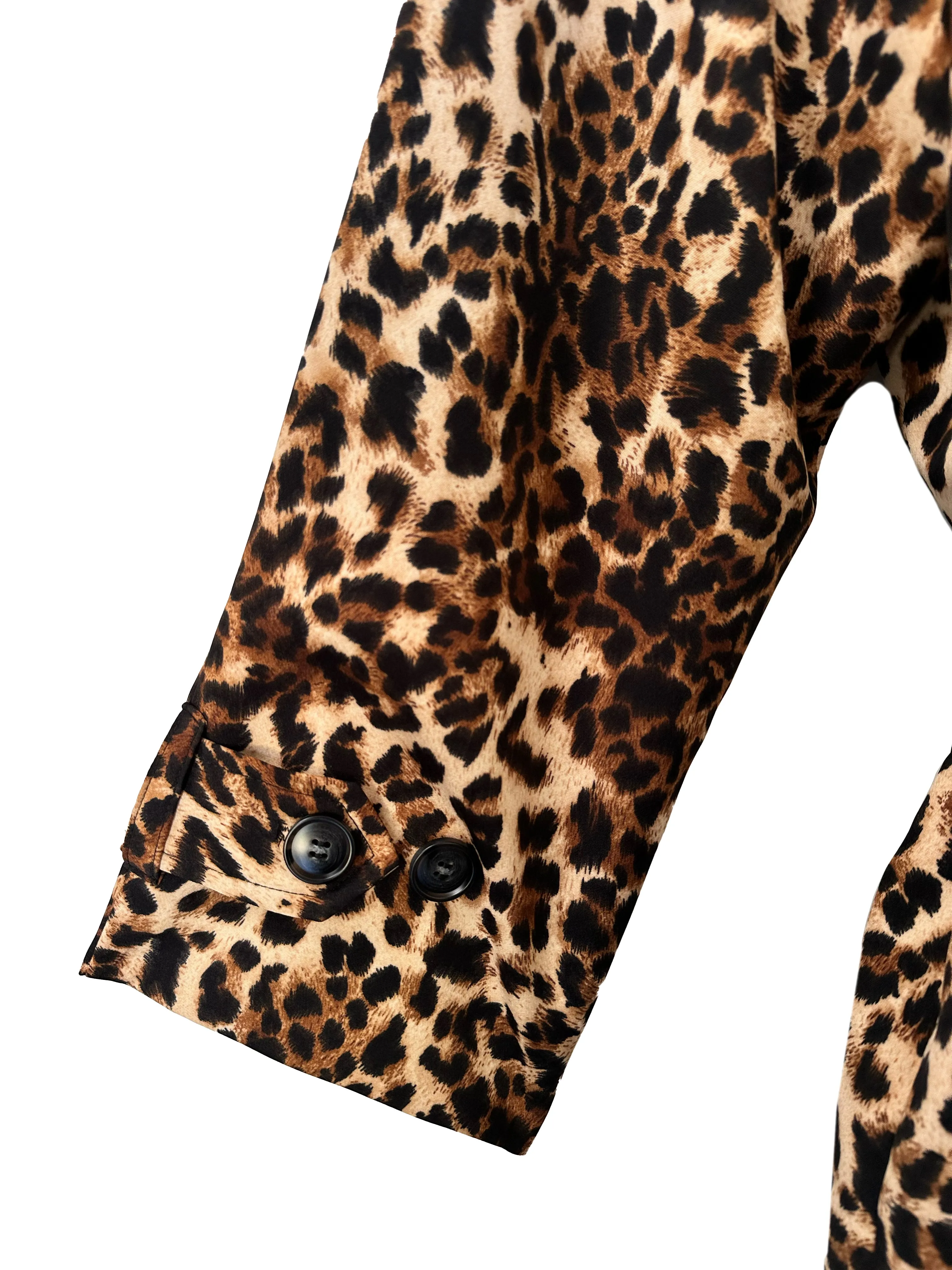 Aria Double Breasted Trench- Leopard sold by Baacal product image thumbnail 4