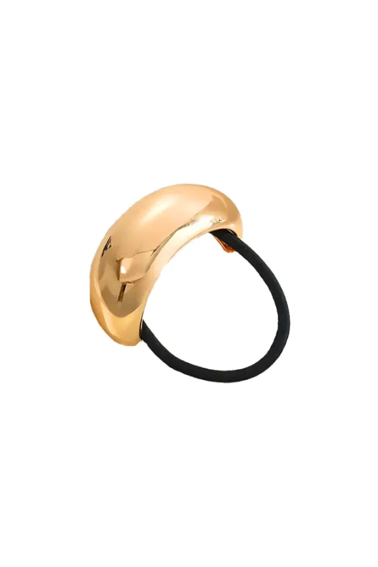Modern Rounded Hair Tie- Gold sold by Baacal