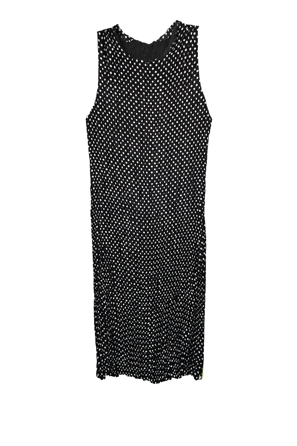 Jaya Pleated Dress- Reversible Polka Dot / Black sold by Baacal