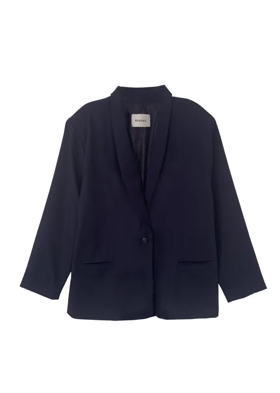 One Button Classic Blazer - Ink sold by Baacal